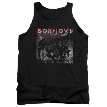 Black men's tank with Bon Jovi Slippery Cover graphic