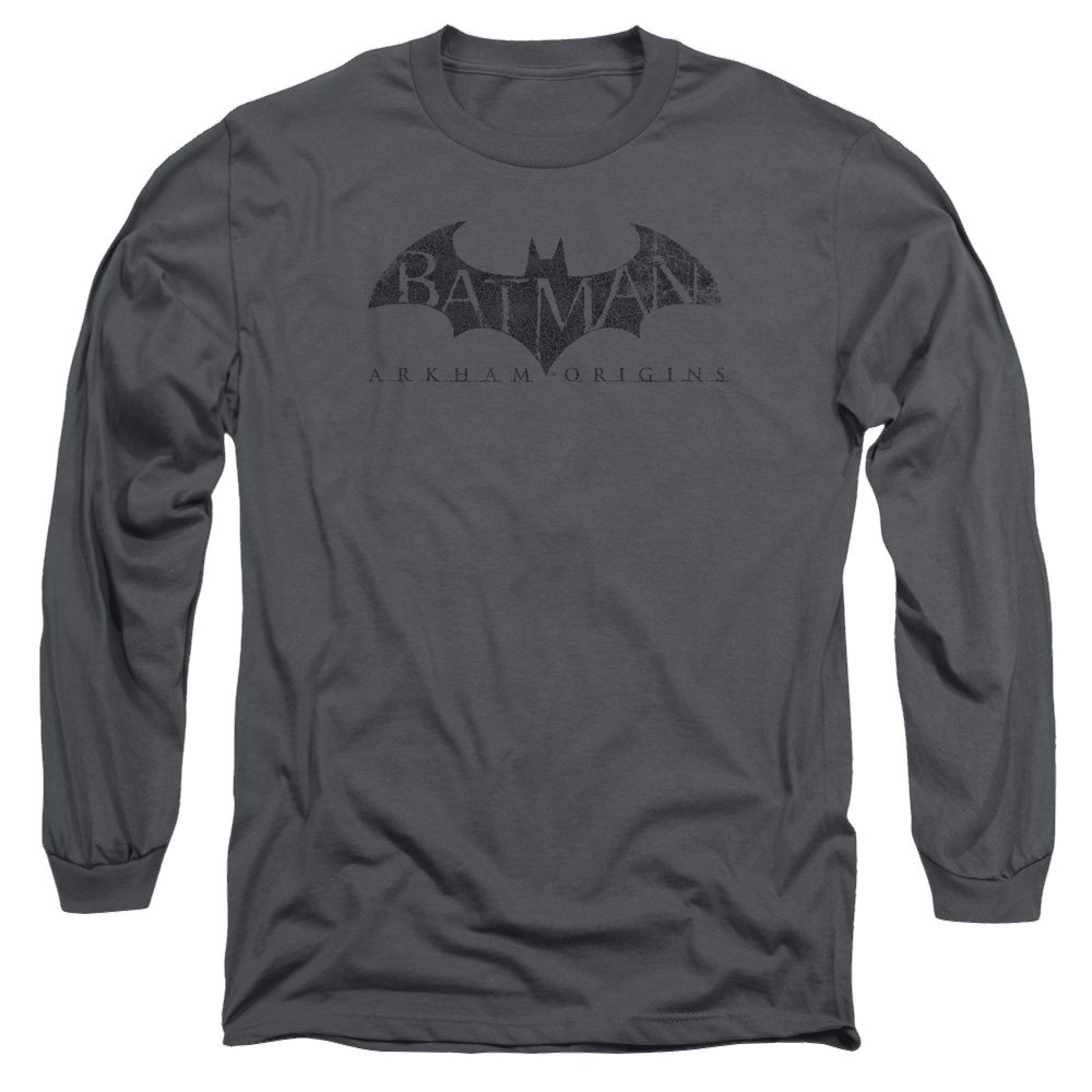 Batman - Arkham Crackle Logo - Men's Long Sleeve T-Shirt Men's Long Sleeve T-Shirt Batman