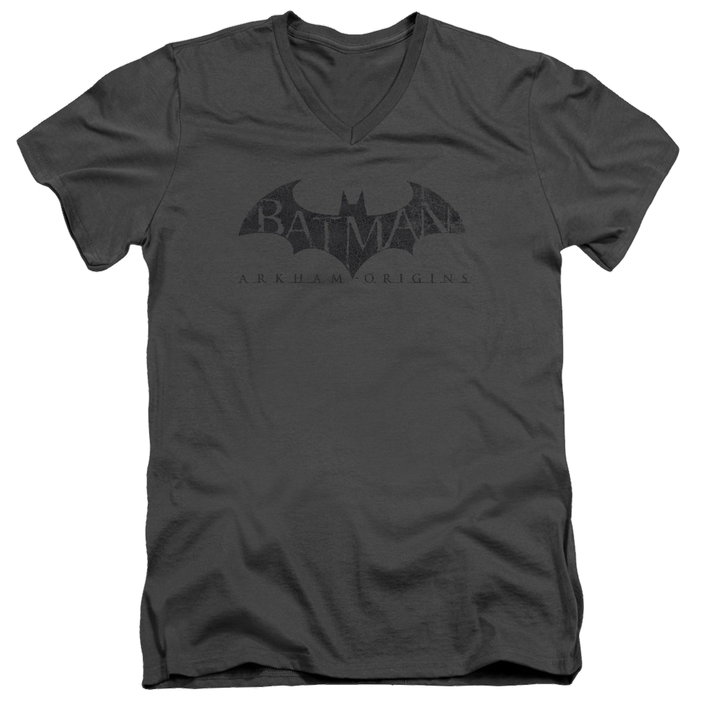 Batman - Arkham Crackle Logo - Men's V-Neck T-Shirt Men's V-Neck T-Shirt Batman