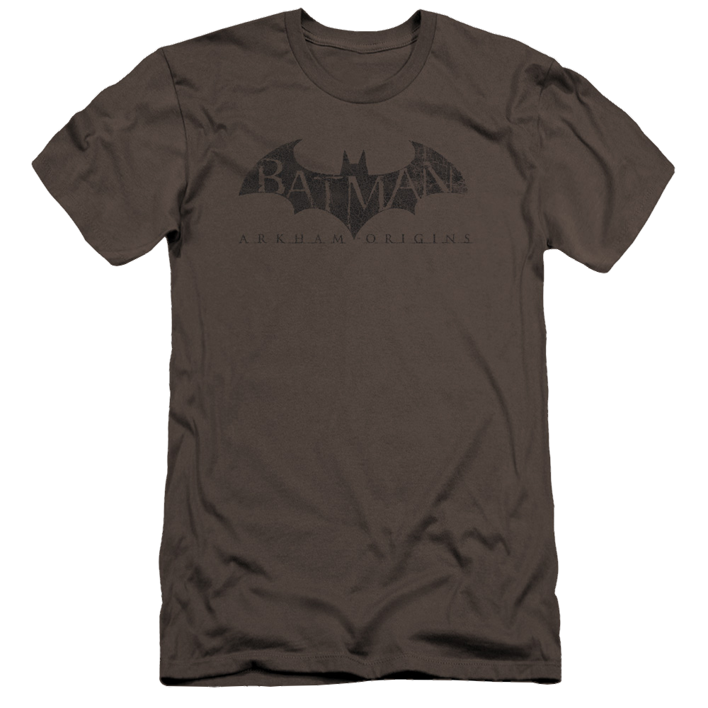 Batman - Arkham Crackle Logo - Men's Premium Slim Fit T-Shirt Men's Premium Slim Fit T-Shirt Batman