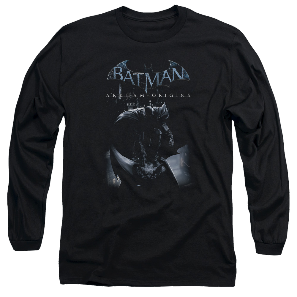 Batman - Arkham Perched Cat - Men's Long Sleeve T-Shirt Men's Long Sleeve T-Shirt Batman