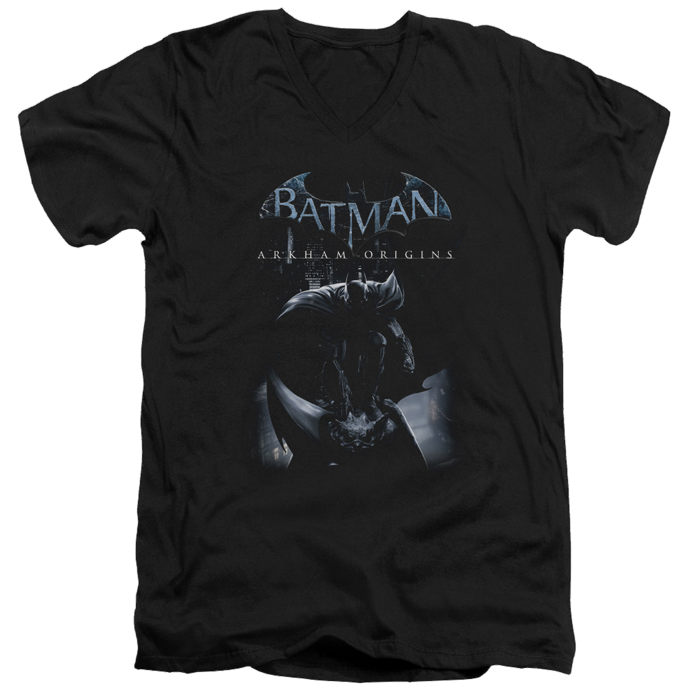 Batman - Arkham Perched Cat - Men's V-Neck T-Shirt Men's V-Neck T-Shirt Batman