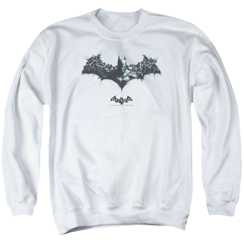 Batman - Arkham Bat Of Enemies - Men's Crewneck Sweatshirt Men's Crewneck Sweatshirt Batman