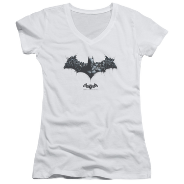 Batman - Arkham Bat Of Enemies - Juniors V-Neck T-Shirt Juniors V-Neck T-Shirt Batman