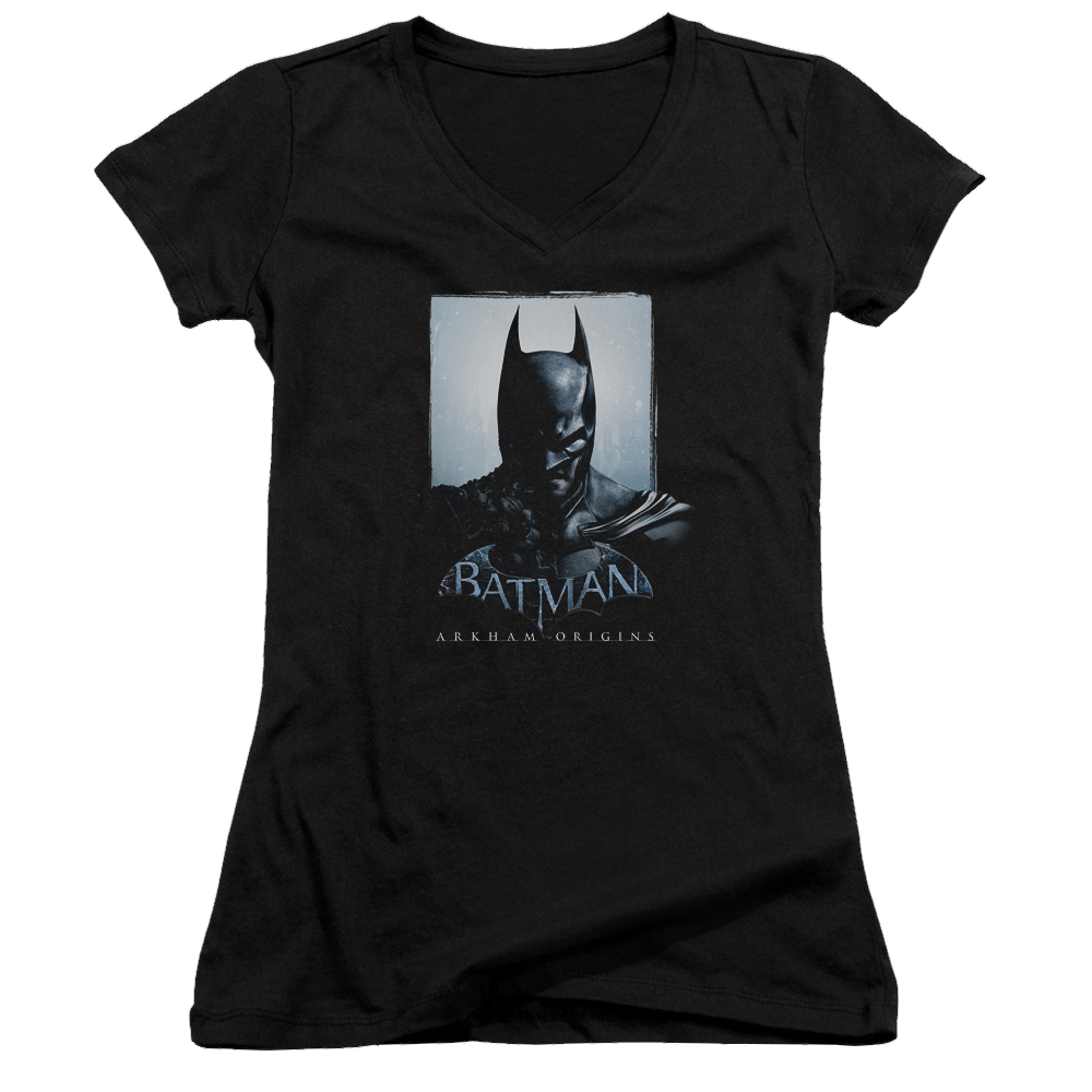 Batman - Arkham Two Sides - Juniors V-Neck T-Shirt Juniors V-Neck T-Shirt Batman