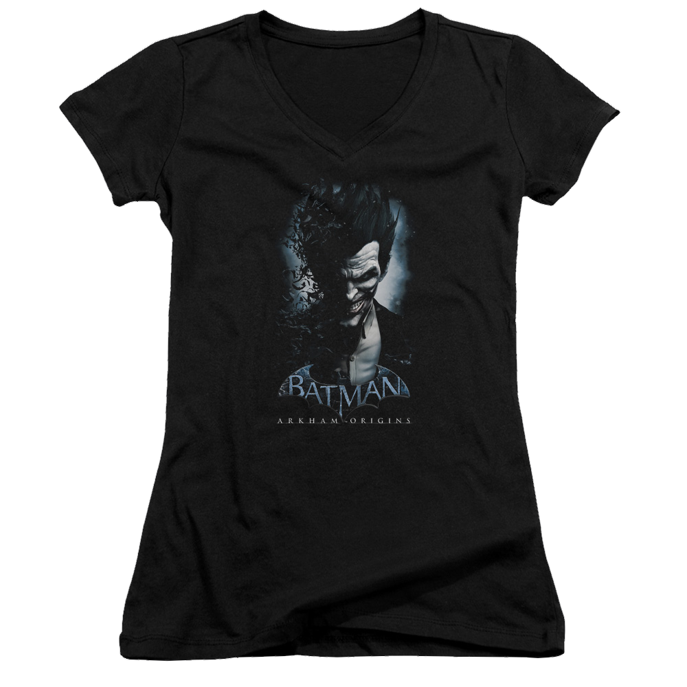 Batman - Arkham Joker - Juniors V-Neck T-Shirt Juniors V-Neck T-Shirt Joker