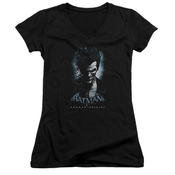 Batman - Arkham Joker - Juniors V-Neck T-Shirt Juniors V-Neck T-Shirt Joker