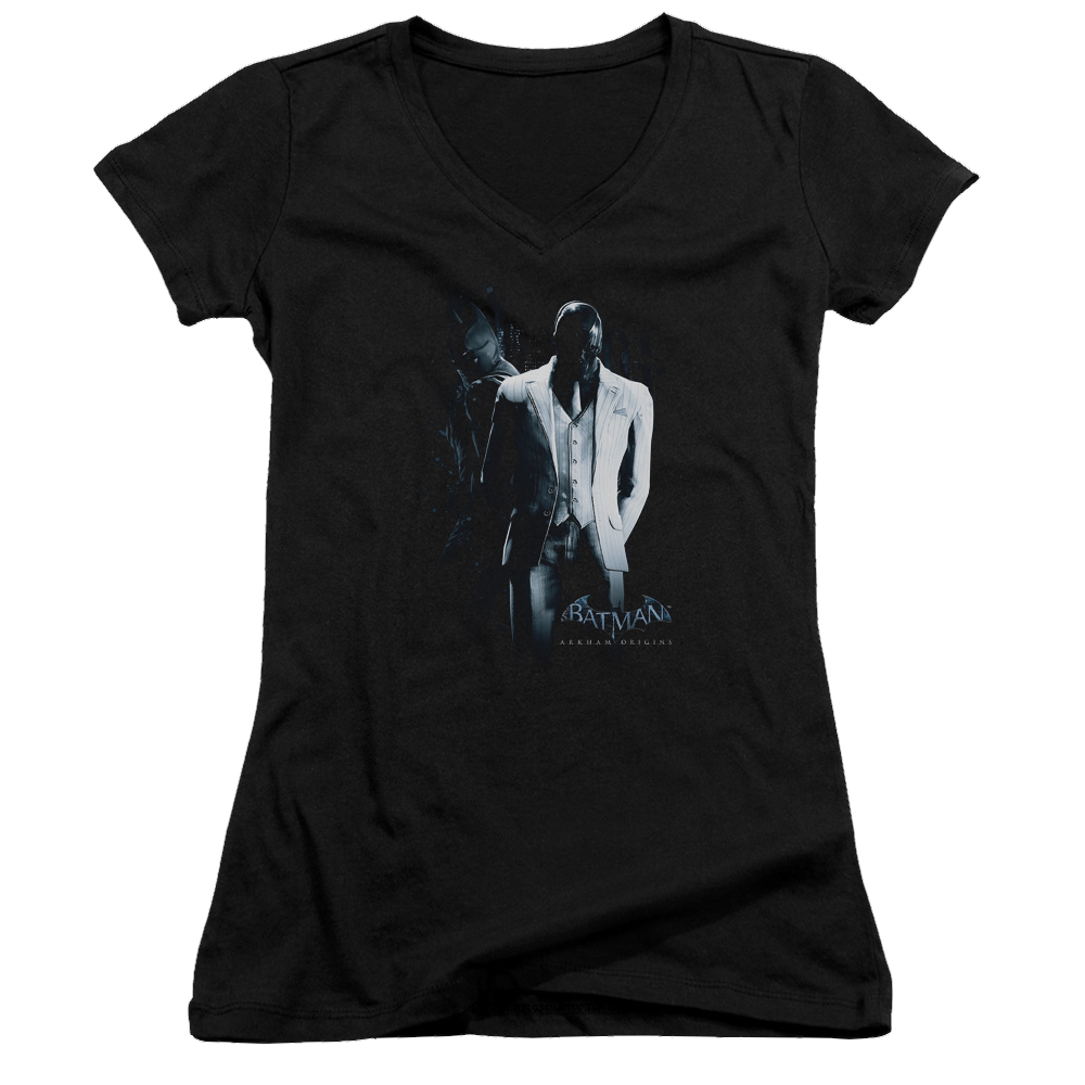 Batman - Arkham Black Mask - Juniors V-Neck T-Shirt Juniors V-Neck T-Shirt Batman