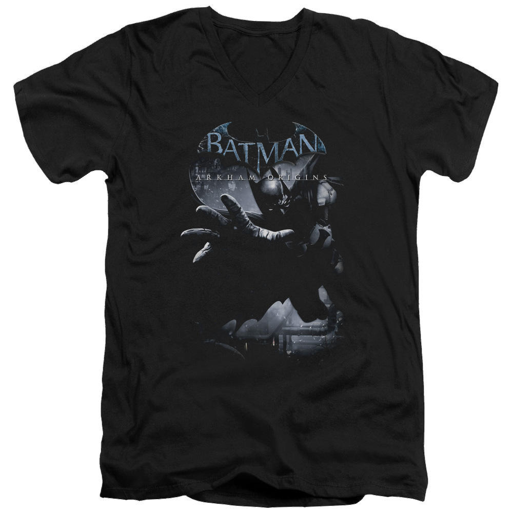 Batman - Arkham Out Of The Shadows - Men's V-Neck T-Shirt Men's V-Neck T-Shirt Batman