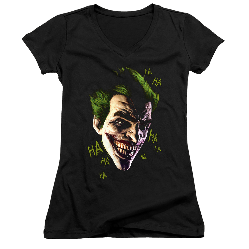 Joker, The Joker Grim - Juniors V-Neck T-Shirt Juniors V-Neck T-Shirt Joker