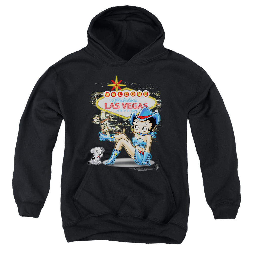 Betty Boop Welcome Las Vegas - Youth Hoodie Youth Hoodie (Ages 8-12) Betty Boop