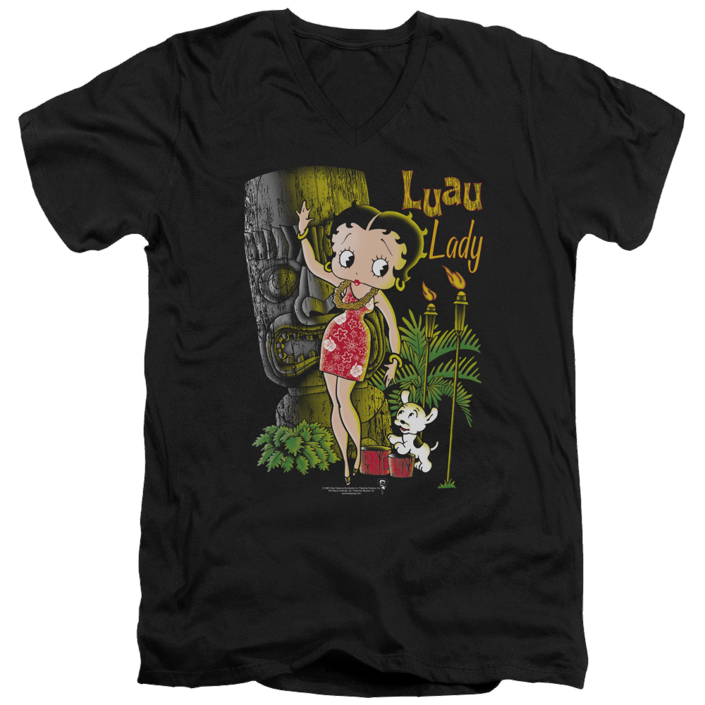 Betty Boop Luau Lady - Men's V-Neck T-Shirt Men's V-Neck T-Shirt Betty Boop