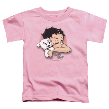 Pink toddler t-shirt with Betty Boop Wink graphic