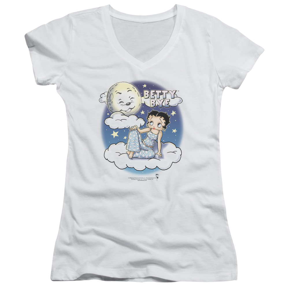 Betty Boop Betty Bye - Juniors V-Neck T-Shirt Juniors V-Neck T-Shirt Betty Boop