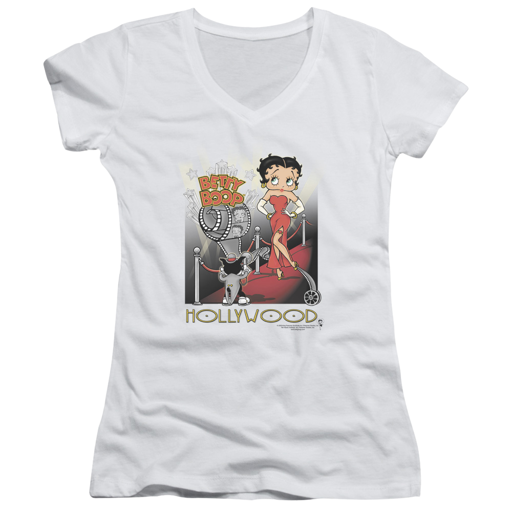 Betty Boop Hollywood - Juniors V-Neck T-Shirt Juniors V-Neck T-Shirt Betty Boop