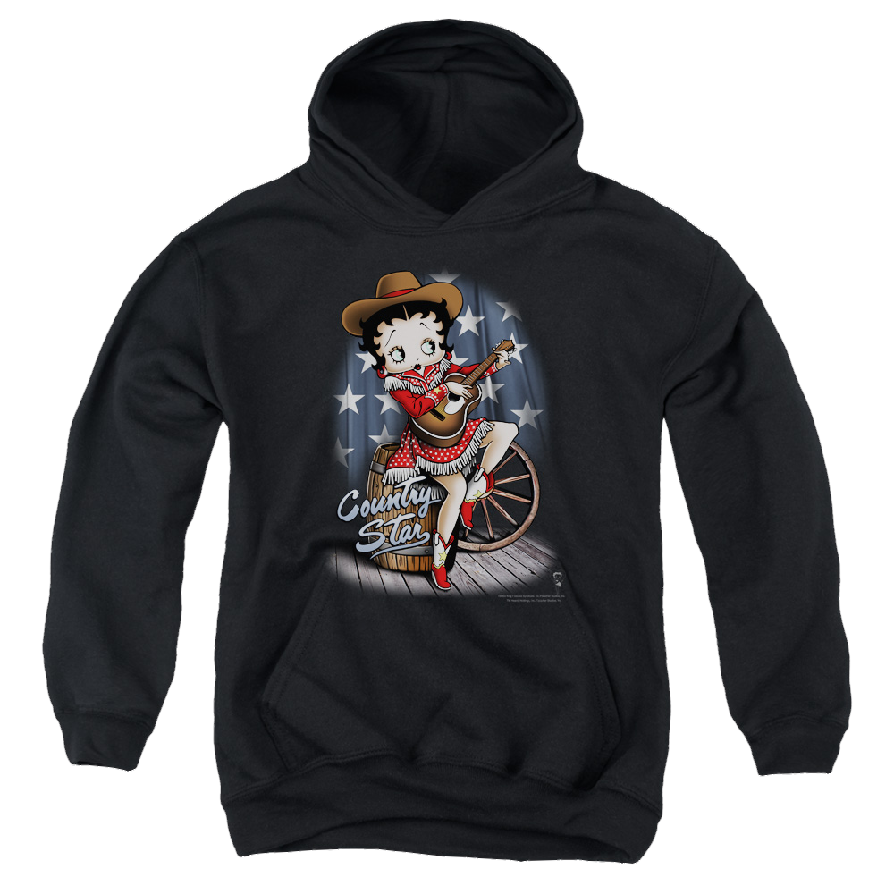Betty Boop Country Star - Youth Hoodie Youth Hoodie (Ages 8-12) Betty Boop