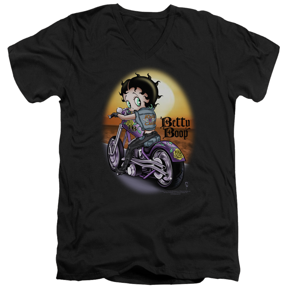 Betty Boop Wild Biker - Men's V-Neck T-Shirt Men's V-Neck T-Shirt Betty Boop