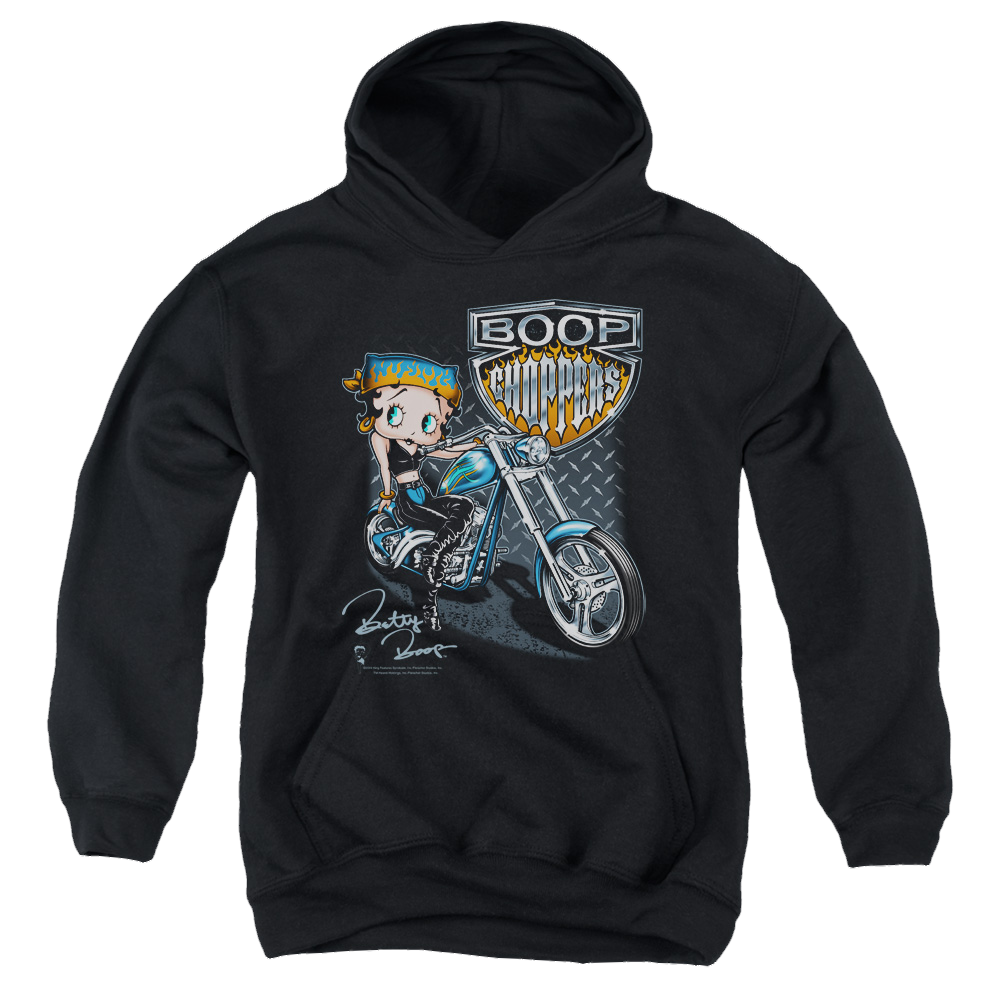 Betty Boop Choppers - Youth Hoodie Youth Hoodie (Ages 8-12) Betty Boop
