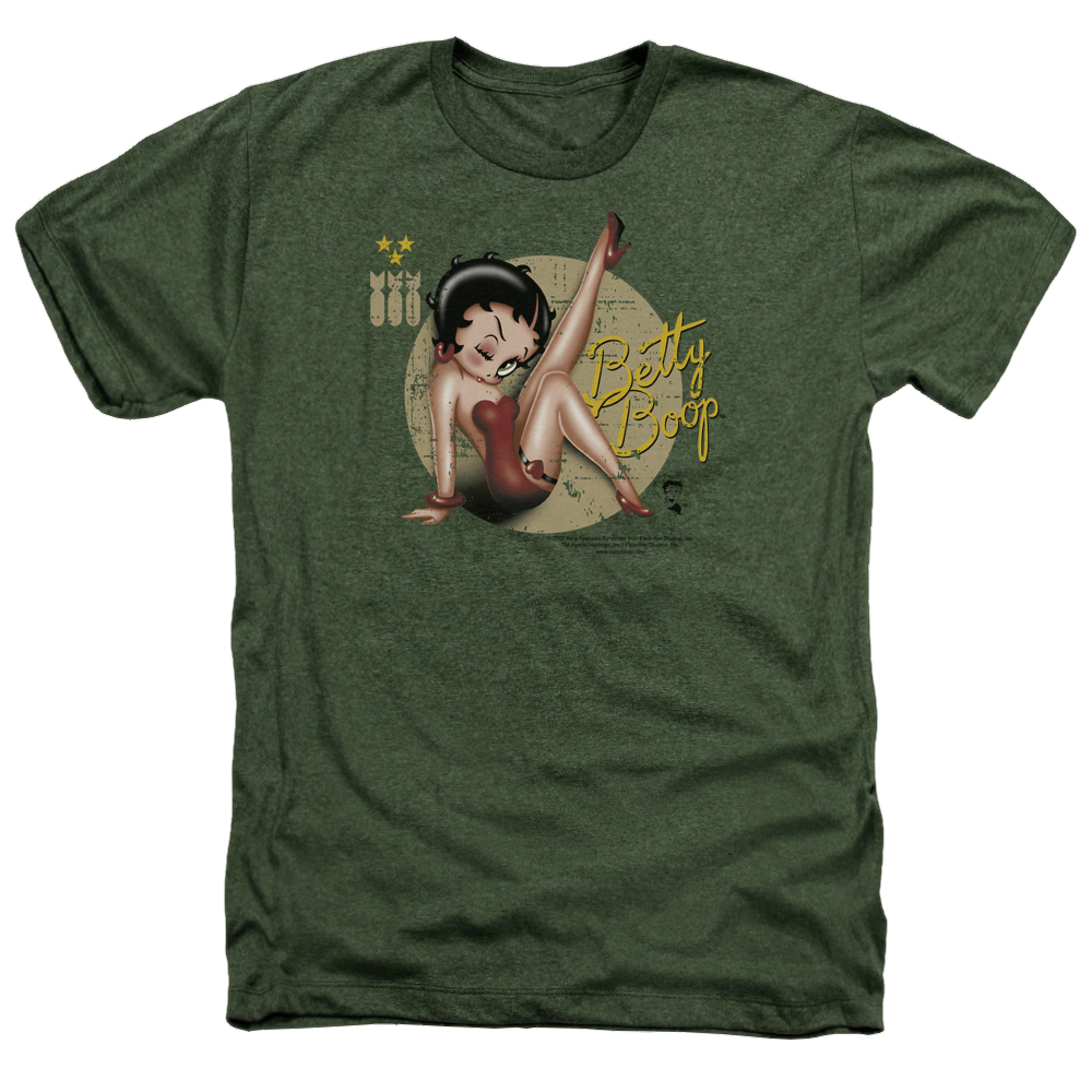 Betty Boop Nose Art - Men's Heather T-Shirt Men's Heather T-Shirt Betty Boop