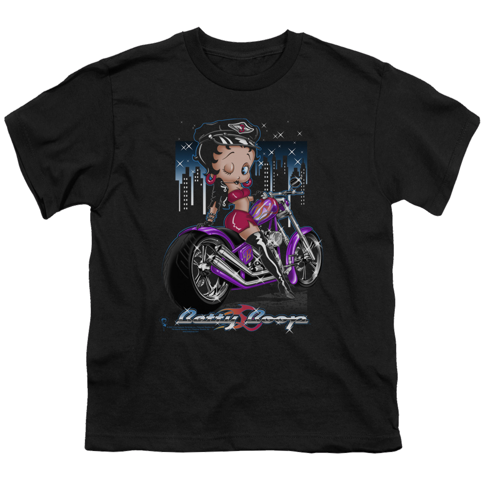 Betty Boop City Chopper - Youth T-Shirt Youth T-Shirt (Ages 8-12) Betty Boop
