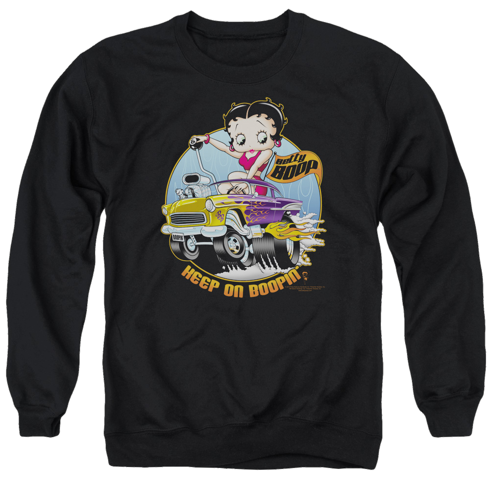 Betty Boop Keep On Boopin - Men's Crewneck Sweatshirt Men's Crewneck Sweatshirt Betty Boop