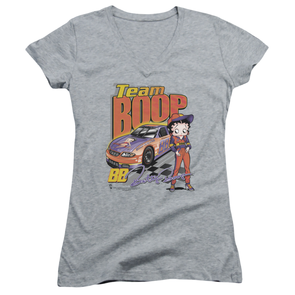 Betty Boop Team Boop - Juniors V-Neck T-Shirt Juniors V-Neck T-Shirt Betty Boop