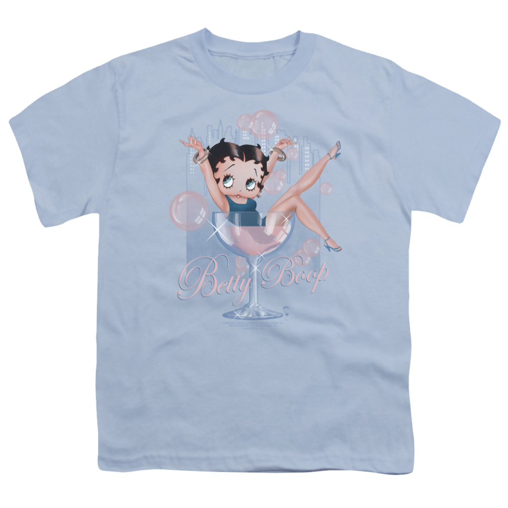Betty Boop Pink Champagne - Youth T-Shirt Youth T-Shirt (Ages 8-12) Betty Boop