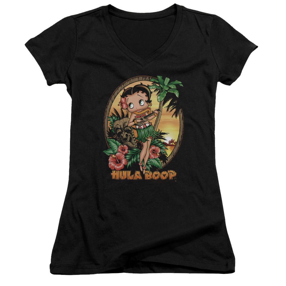 Betty Boop Hula Boop Ii - Juniors V-Neck T-Shirt Juniors V-Neck T-Shirt Betty Boop