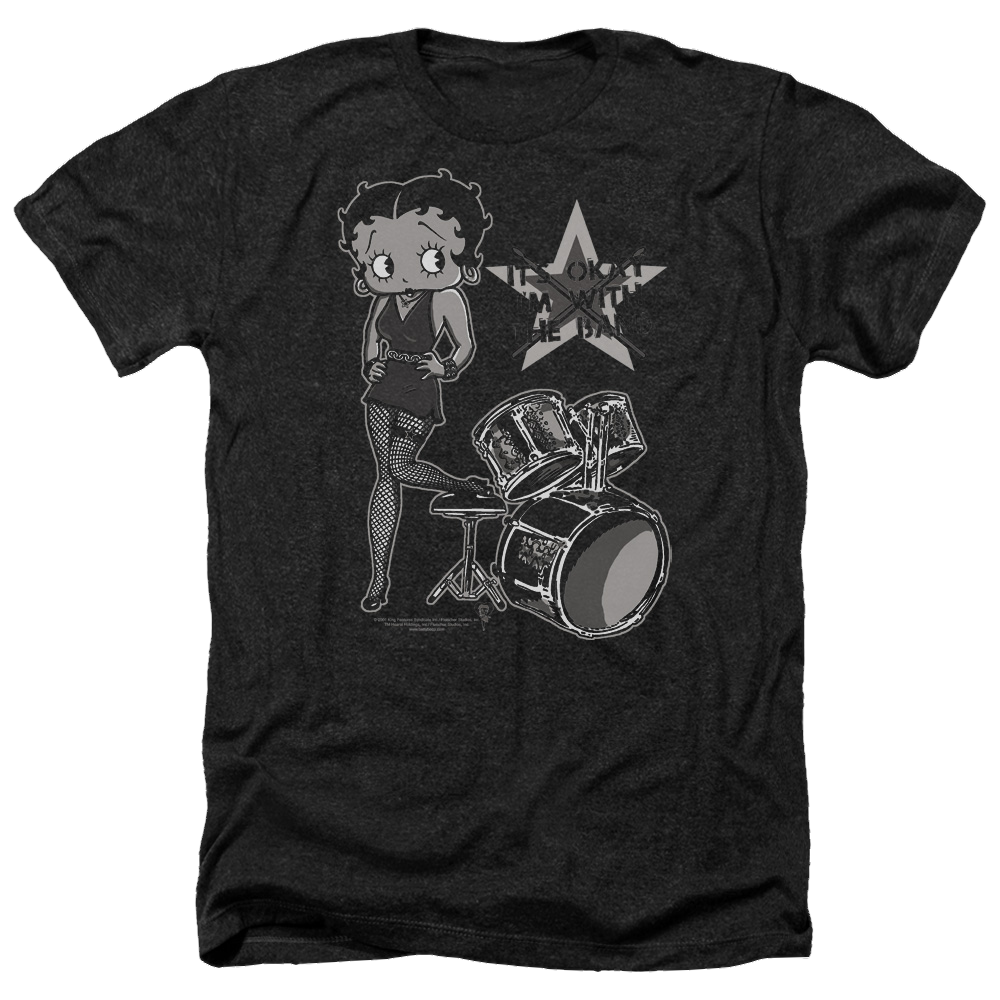 Betty Boop With The Band - Men's Heather T-Shirt Men's Heather T-Shirt Betty Boop