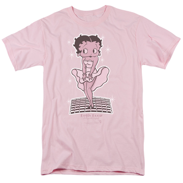 Pink men's regular fit t-shirt with Betty Boop Hollywood Legend graphic