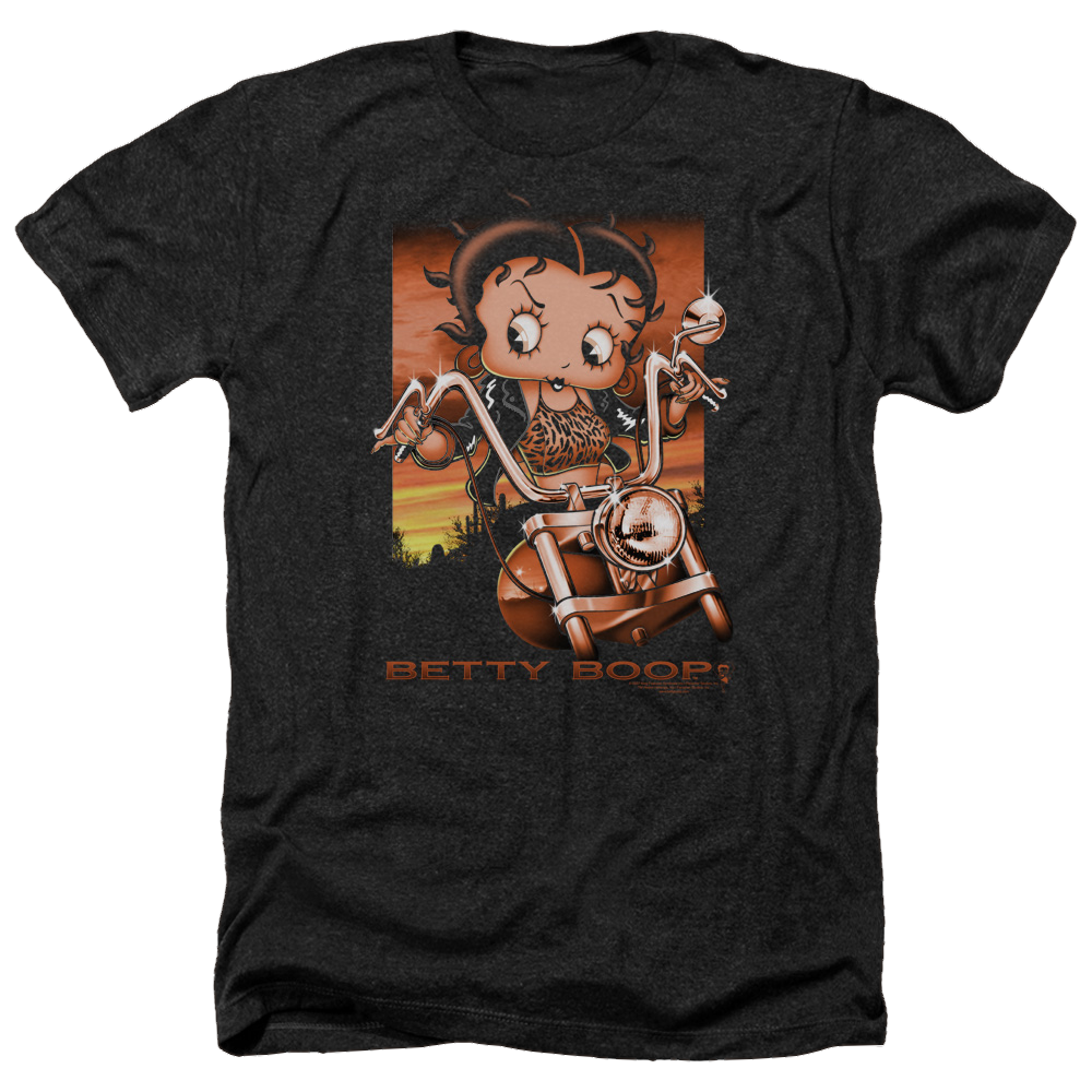 Betty Boop Sunset Rider - Men's Heather T-Shirt Men's Heather T-Shirt Betty Boop