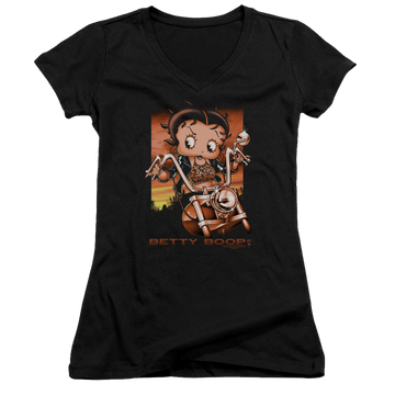 Betty Boop Sunset Rider - Juniors V-Neck T-Shirt Juniors V-Neck T-Shirt Betty Boop