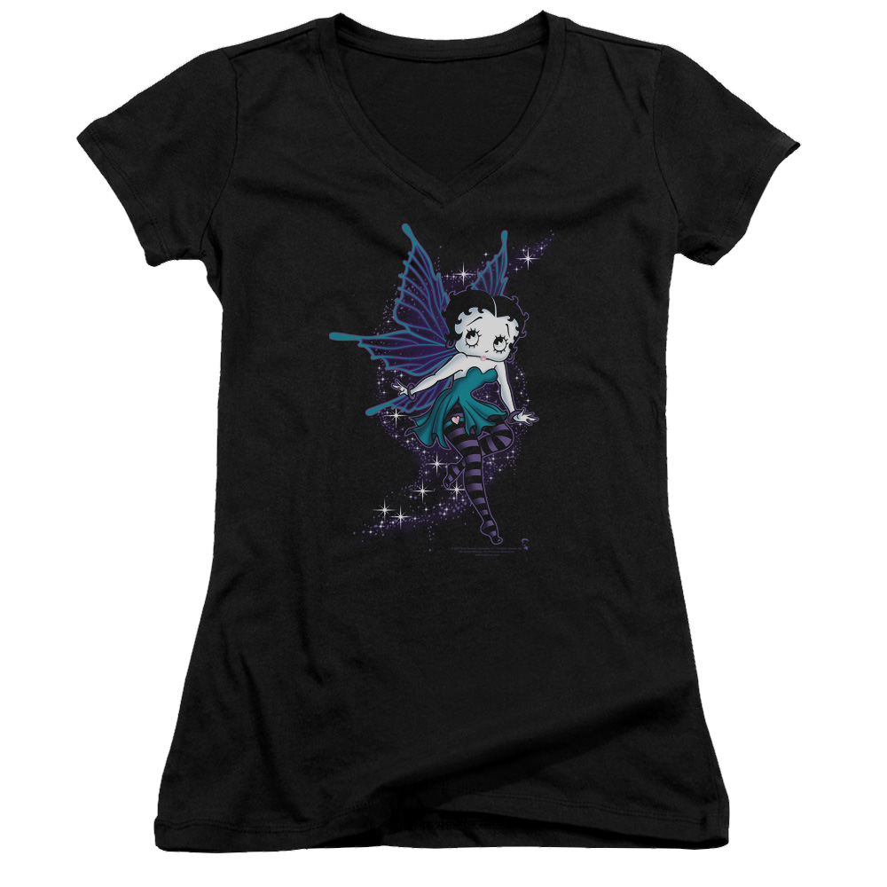 Betty Boop Sparkle Fairy - Juniors V-Neck T-Shirt Juniors V-Neck T-Shirt Betty Boop