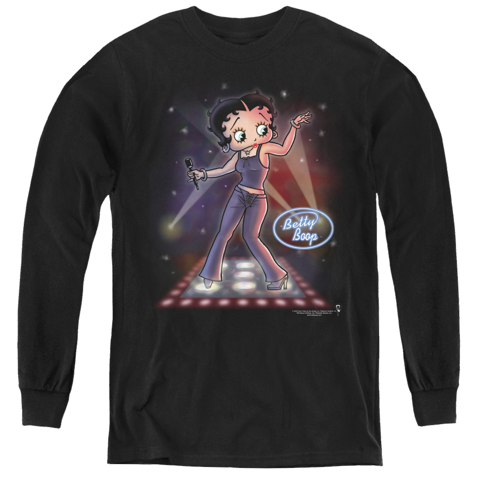 Betty Boop Pop Star - Youth Long Sleeve T-Shirt Youth Long Sleeve T-Shirt Betty Boop
