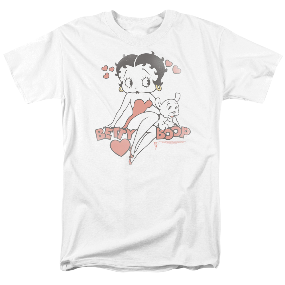 Betty Boop Classic With Pup - Men's Regular Fit T-Shirt Men's Regular Fit T-Shirt Betty Boop