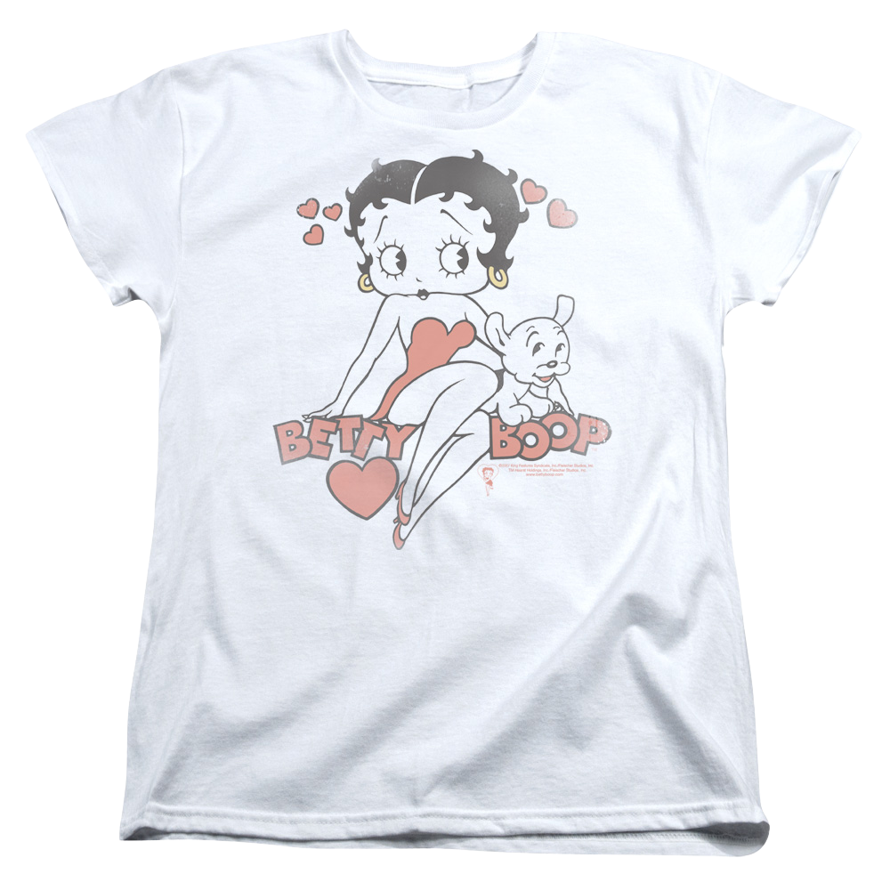 Betty Boop Classic With Pup - Women's T-Shirt Women's T-Shirt Betty Boop