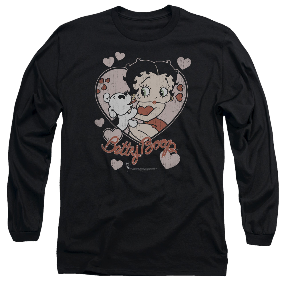 Betty Boop Classic Kiss - Men's Long Sleeve T-Shirt Men's Long Sleeve T-Shirt Betty Boop