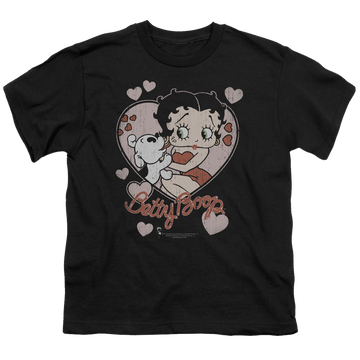 Betty Boop Classic Kiss - Youth T-Shirt Youth T-Shirt (Ages 8-12) Betty Boop