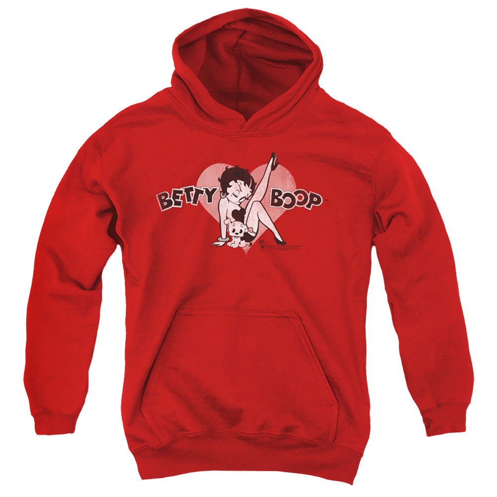 Betty Boop Vintage Cutie Pup - Youth Hoodie Youth Hoodie (Ages 8-12) Betty Boop
