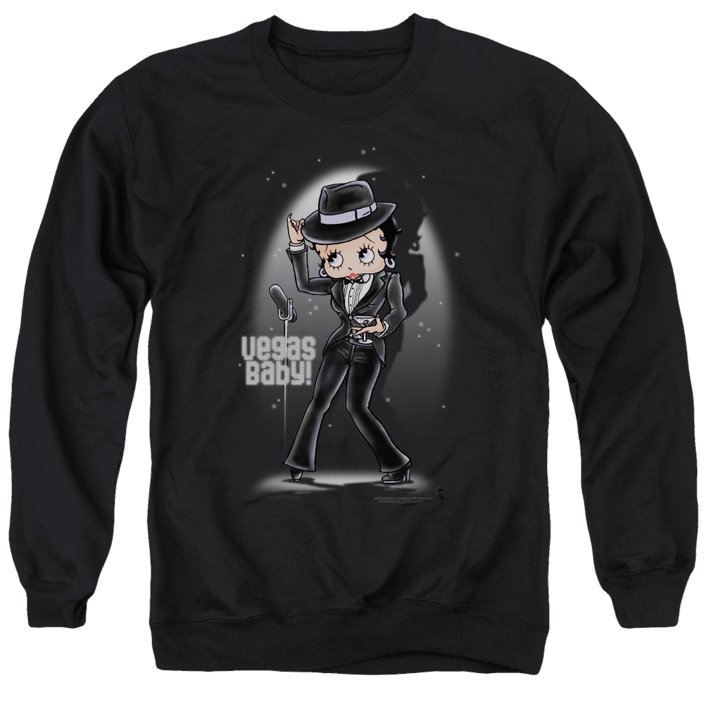 Betty Boop Vegas Baby - Men's Crewneck Sweatshirt Men's Crewneck Sweatshirt Betty Boop