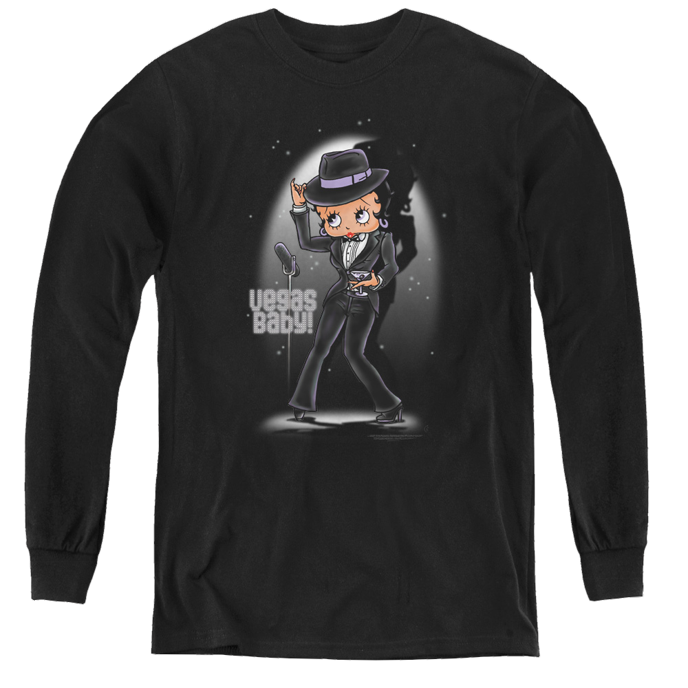 Betty Boop Vegas Baby - Youth Long Sleeve T-Shirt Youth Long Sleeve T-Shirt Betty Boop