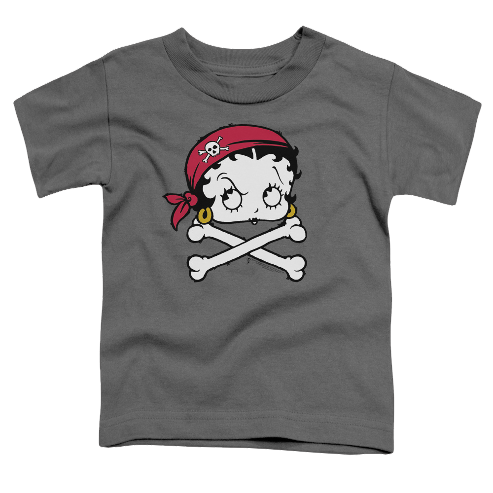 Betty Boop Pirate - Toddler T-Shirt - 4T - Charcoal