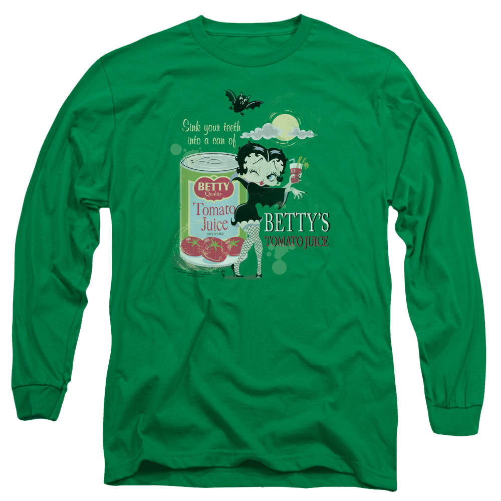 Betty Boop Vampire Tomato Juice - Men's Long Sleeve T-Shirt Men's Long Sleeve T-Shirt Betty Boop