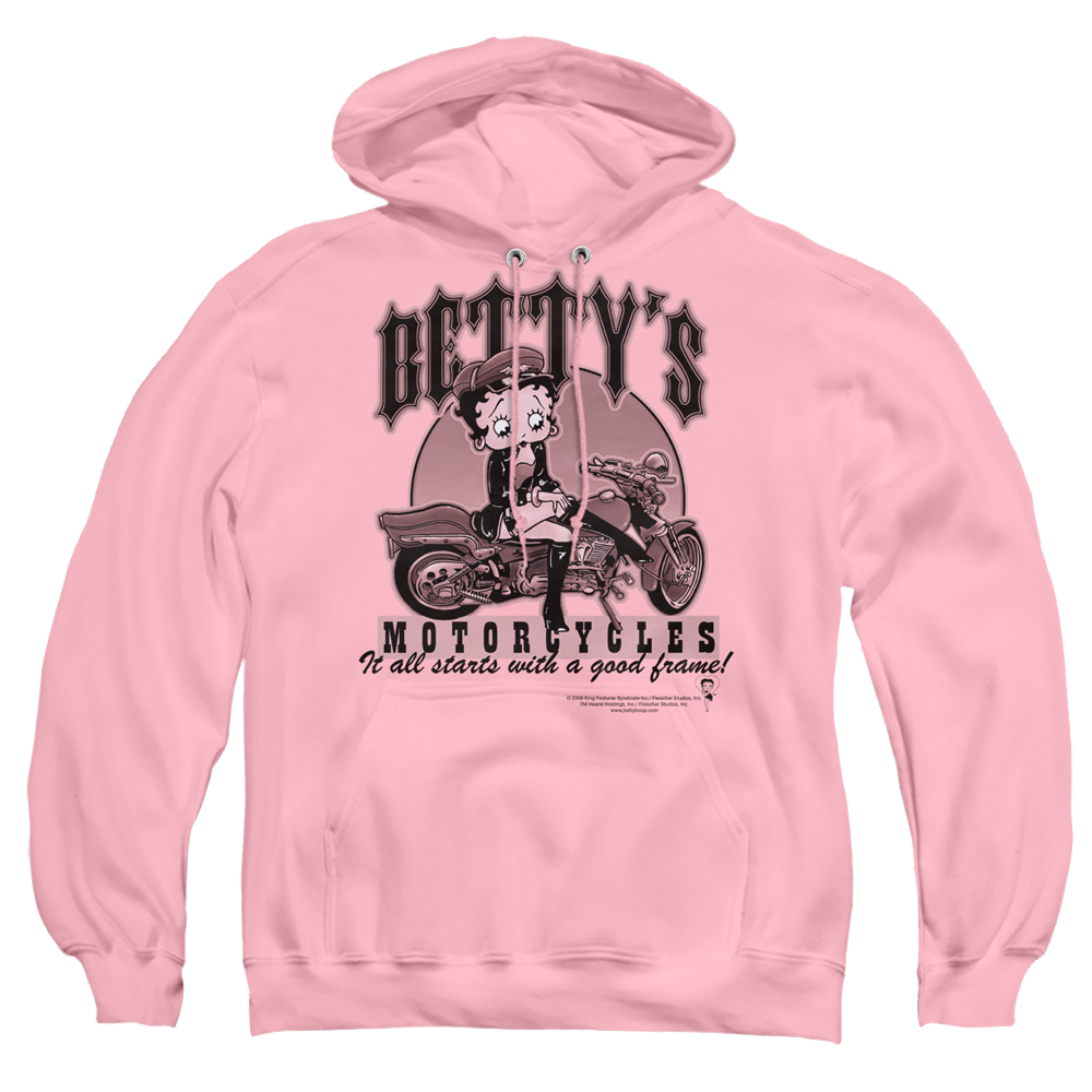 Betty Boop Bettys Motorcycles - Pullover Hoodie Pullover Hoodie Betty Boop
