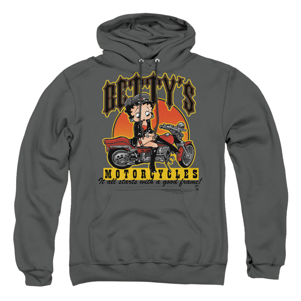 Betty Boop Bettys Motorcycles - Pullover Hoodie Pullover Hoodie Betty Boop