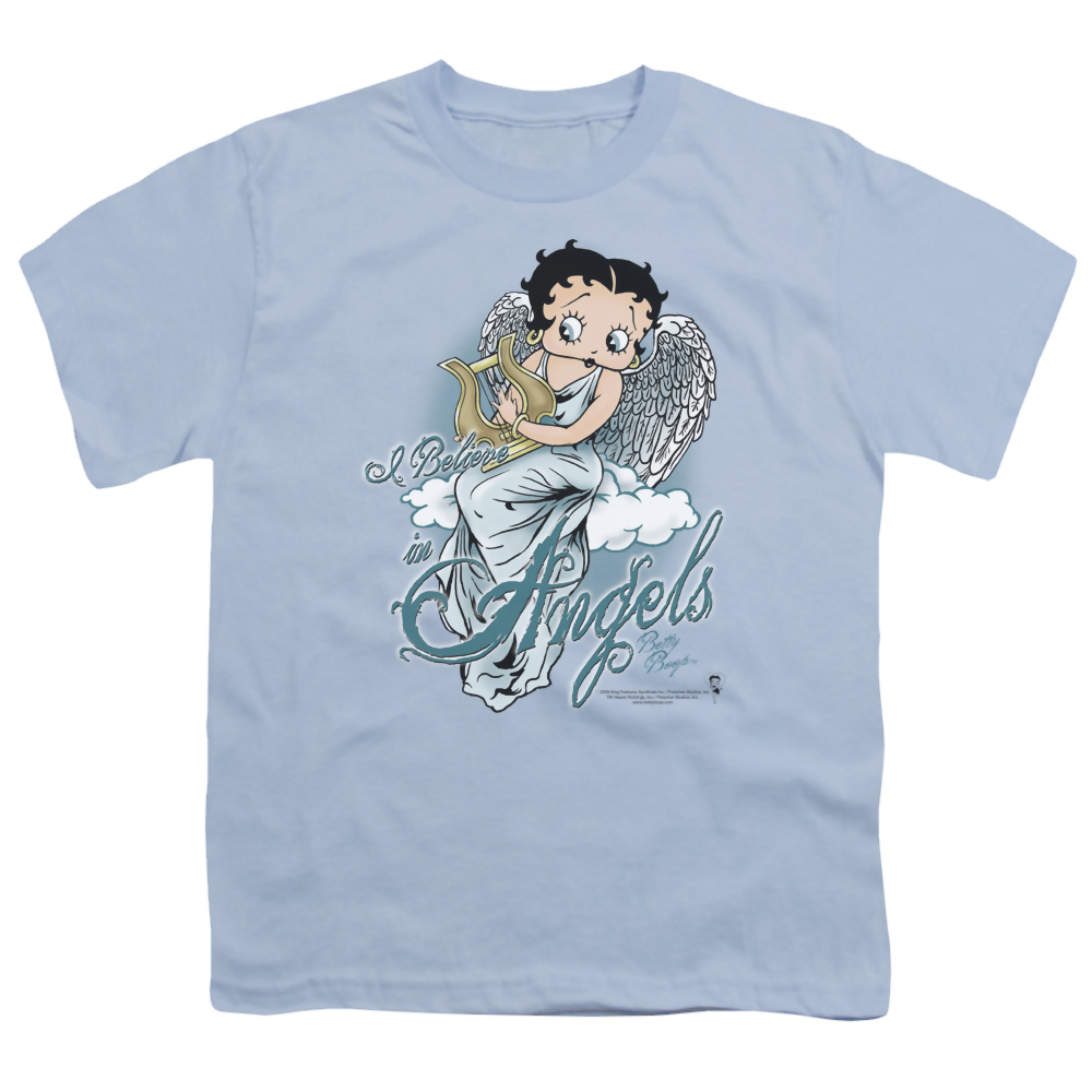 Betty Boop I Believe In Angels - Youth T-Shirt Youth T-Shirt (Ages 8-12) Betty Boop