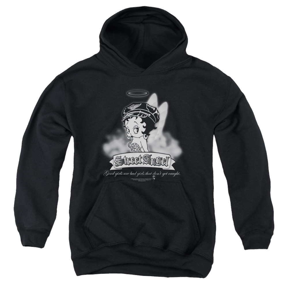Betty Boop Street Angel - Youth Hoodie Youth Hoodie (Ages 8-12) Betty Boop