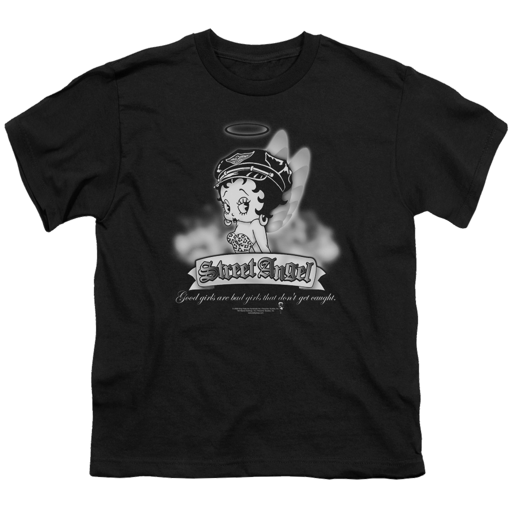 Betty Boop Street Angel - Youth T-Shirt Youth T-Shirt (Ages 8-12) Betty Boop