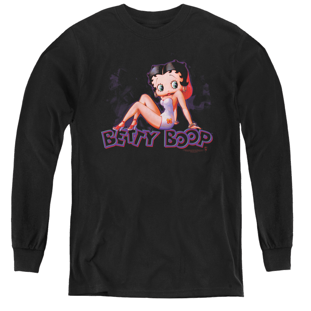 Betty Boop Glowing - Youth Long Sleeve T-Shirt Youth Long Sleeve T-Shirt Betty Boop