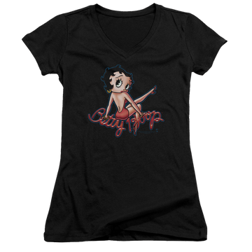 Betty Boop Bettys Back - Juniors V-Neck T-Shirt Juniors V-Neck T-Shirt Betty Boop